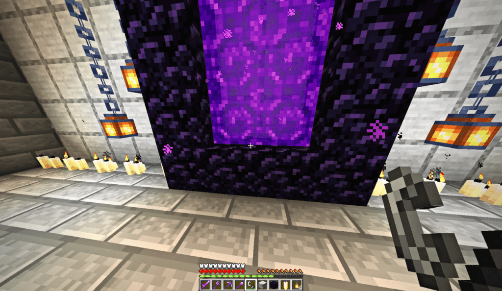 A Lit Nether Portal