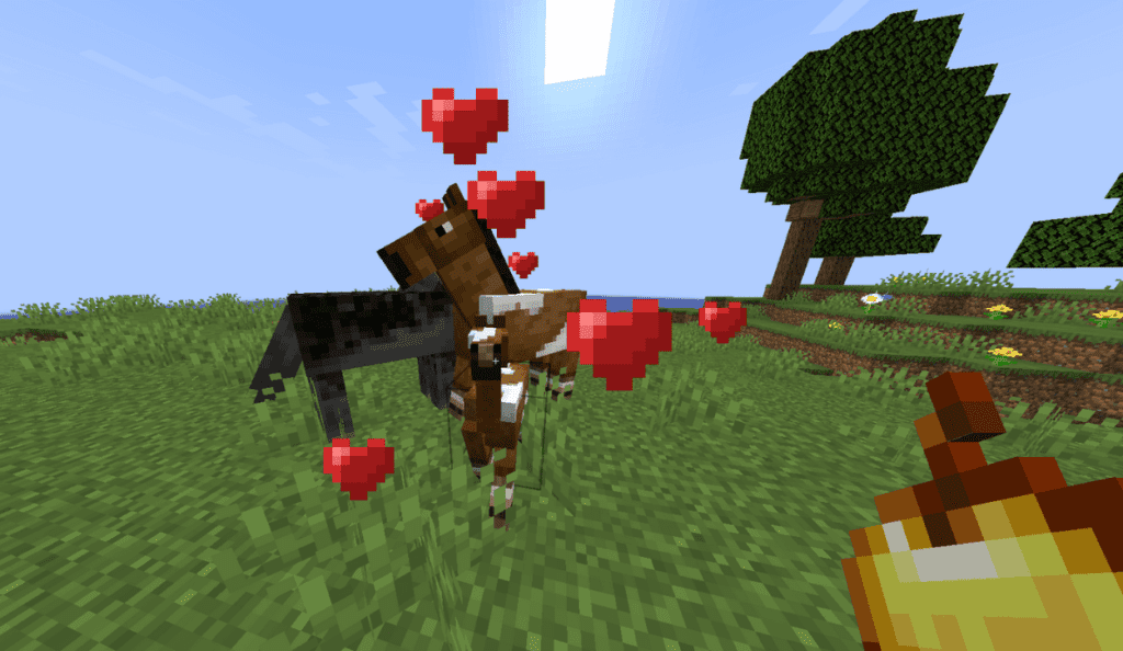 Two Minecraft Horses Breeding