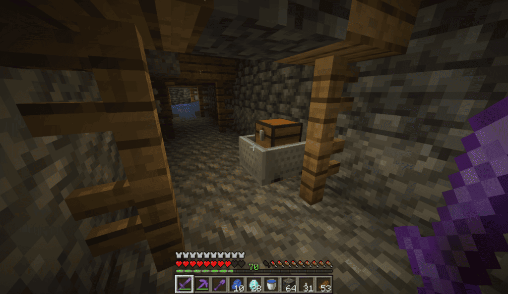 An abandoned mineshaft chest
