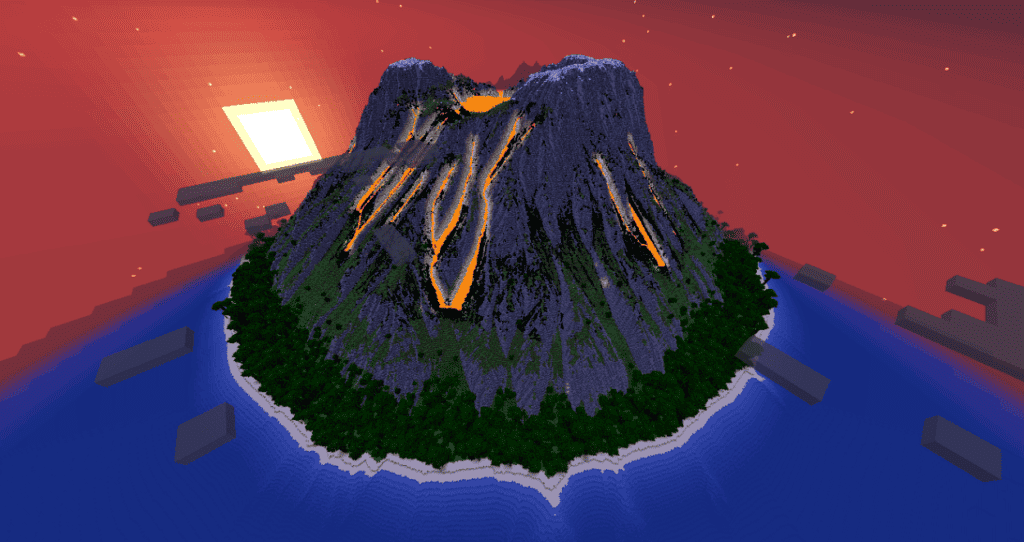An epic Minecraft Volcano by Finnick420