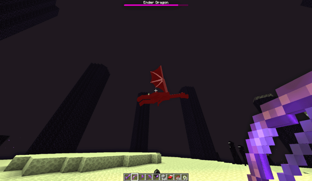 The Ender Dragon Get Hurt by an Arrow During a Fight
