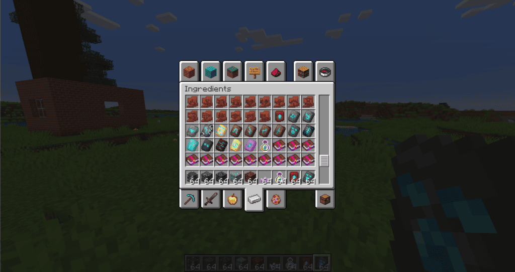 The Inventory of Minecraft's Creative Mode
